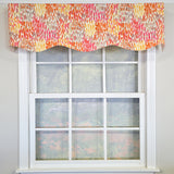 RLF Home 100% Cotton Dazzle Provance With Poly/Cotton Ivory lining Rod Pocket Valance 50" x 17" Orange