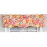 RLF Home 100% Cotton Dazzle Provance With Poly/Cotton Ivory lining Rod Pocket Valance 50" x 17" Orange