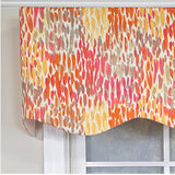 RLF Home 100% Cotton Dazzle Provance With Poly/Cotton Ivory lining Rod Pocket Valance 50" x 17" Orange