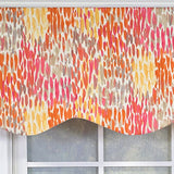 RLF Home 100% Cotton Dazzle Provance With Poly/Cotton Ivory lining Rod Pocket Valance 50" x 17" Orange