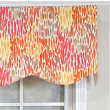 RLF Home 100% Cotton Dazzle Provance With Poly/Cotton Ivory lining Rod Pocket Valance 50" x 17" Orange