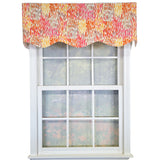 RLF Home 100% Cotton Dazzle Provance With Poly/Cotton Ivory lining Rod Pocket Valance 50" x 17" Orange