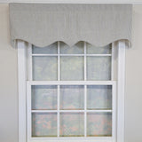 RLF Home 100% Cotton Seersucker Regal With Poly/Cotton Ivory lining Rod Pocket Valance 50" x 16" Black