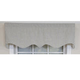 RLF Home 100% Cotton Seersucker Regal With Poly/Cotton Ivory lining Rod Pocket Valance 50" x 16" Black