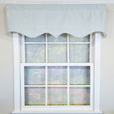 RLF Home 100% Cotton Seersucker Regal With Poly/Cotton Ivory lining Rod Pocket Valance 50" x 16" Blue