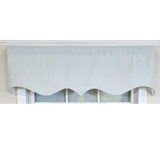 RLF Home 100% Cotton Seersucker Regal With Poly/Cotton Ivory lining Rod Pocket Valance 50" x 16" Blue