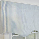 RLF Home 100% Cotton Seersucker Regal With Poly/Cotton Ivory lining Rod Pocket Valance 50" x 16" Blue