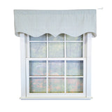 RLF Home 100% Cotton Seersucker Regal With Poly/Cotton Ivory lining Rod Pocket Valance 50" x 16" Blue