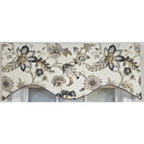 RLF Home 100% Cotton Avain Glory  Fully lined Windows Rod Pocket Valance 50" x 16"  Gray