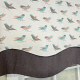 RLF Home 100% Cotton Avain Glory  Fully lined Windows Rod Pocket Valance 50" x 16"  Gray