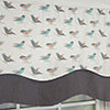 RLF Home 100% Cotton Avain Glory  Fully lined Windows Rod Pocket Valance 50" x 16"  Gray