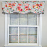 RLF Home 100% Cotton Prosperity Provance  Fully lined Windows Rod Pocket Valance 50" x 15"  Gray
