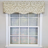 RLF Home 100% Cotton Cambridge Provance  Fully lined Windows Rod Pocket Valance 50" x 15"  Silver