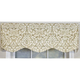 RLF Home 100% Cotton Cambridge Provance  Fully lined Windows Rod Pocket Valance 50" x 15"  Silver