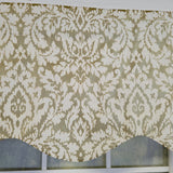 RLF Home 100% Cotton Cambridge Provance  Fully lined Windows Rod Pocket Valance 50" x 15"  Silver
