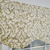 RLF Home 100% Cotton Cambridge Provance  Fully lined Windows Rod Pocket Valance 50" x 15"  Silver
