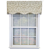 RLF Home 100% Cotton Cambridge Provance  Fully lined Windows Rod Pocket Valance 50" x 15"  Silver
