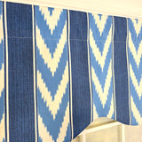 RLF Home 100% Cotton Sonar Provance  Fully lined Windows Rod Pocket Valance 50" x 15"  Blue