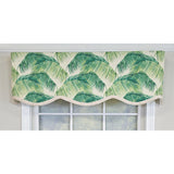 RLF Home 100% Cotton Tortola Provance  Fully lined Windows Rod Pocket Valance 50" x 15"  Green