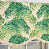 RLF Home 100% Cotton Tortola Provance  Fully lined Windows Rod Pocket Valance 50" x 15"  Green