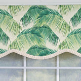RLF Home 100% Cotton Tortola Provance  Fully lined Windows Rod Pocket Valance 50" x 15"  Green