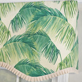 RLF Home 100% Cotton Tortola Provance  Fully lined Windows Rod Pocket Valance 50" x 15"  Green