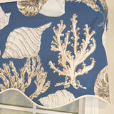 RLF Home 100% Cotton Seascape Provance  Fully lined Windows Rod Pocket Valance 50" x 15"  Blue