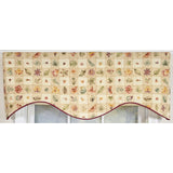 RLF Home Botanical Cornice Valance - 100% Cotton with Ivory Lining 50" x 17"  Beige