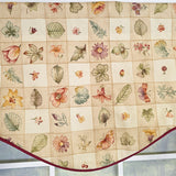 RLF Home Botanical Cornice Valance - 100% Cotton with Ivory Lining 50" x 17"  Beige
