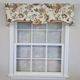 RLF Home 100% Cotton Zanzibar Cornice With Poly/Cotton lining Rod Pocket Valance 50" x 17" Orange