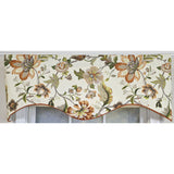 RLF Home 100% Cotton Zanzibar Cornice With Poly/Cotton lining Rod Pocket Valance 50" x 17" Orange
