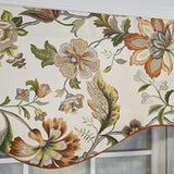 RLF Home 100% Cotton Zanzibar Cornice With Poly/Cotton lining Rod Pocket Valance 50" x 17" Orange