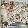 RLF Home 100% Cotton Zanzibar Cornice With Poly/Cotton lining Rod Pocket Valance 50" x 17" Orange