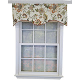 RLF Home 100% Cotton Zanzibar Cornice With Poly/Cotton lining Rod Pocket Valance 50" x 17" Orange