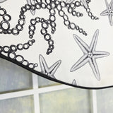 RLF Home Reef Cornice Valance - 100% Cotton with Ivory Lining 50" x 17"  Black