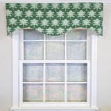 RLF Home St. Croix Cornice Valance - 100% Cotton with Ivory Lining 50" x 17"  Green