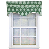 RLF Home St. Croix Cornice Valance - 100% Cotton with Ivory Lining 50" x 17"  Green