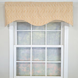 RLF Home Fall Cornice Valance - 100% Cotton with Ivory Lining 50" x 17"  Tan