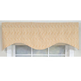 RLF Home Fall Cornice Valance - 100% Cotton with Ivory Lining 50" x 17"  Tan