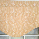 RLF Home Fall Cornice Valance - 100% Cotton with Ivory Lining 50" x 17"  Tan