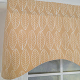 RLF Home Fall Cornice Valance - 100% Cotton with Ivory Lining 50" x 17"  Tan