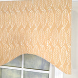 RLF Home Fall Cornice Valance - 100% Cotton with Ivory Lining 50" x 17"  Tan