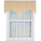 RLF Home Fall Cornice Valance - 100% Cotton with Ivory Lining 50" x 17"  Tan
