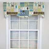 RLF Home Mesmerize Cornice Valance - 100% Cotton with Ivory Lining 50" x 17"  Green