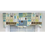 RLF Home Mesmerize Cornice Valance - 100% Cotton with Ivory Lining 50" x 17"  Green