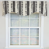 RLF Home 100% Cotton Jaspeado Cornice With Poly/Cotton Ivory lining Rod Pocket Valance 50" x 17" Black