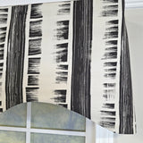 RLF Home 100% Cotton Jaspeado Cornice With Poly/Cotton Ivory lining Rod Pocket Valance 50" x 17" Black