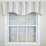 RLF Home 100% Cotton Jaspeado Cornice With Poly/Cotton Ivory lining Rod Pocket Valance 50" x 17" Gray