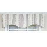 RLF Home 100% Cotton Jaspeado Cornice With Poly/Cotton Ivory lining Rod Pocket Valance 50" x 17" Gray