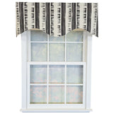 RLF Home 100% Cotton Jaspeado Cornice With Poly/Cotton Ivory lining Rod Pocket Valance 50" x 17" Black